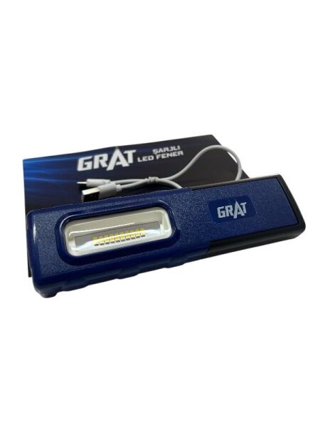 TAŞINABİLİR AYARLANABİLİR ŞARJLI LED FENER / 400 LÜM.(3 SAAT ) - 200 LÜM -(6 SAAT )  120 LÜM.(12 SAAT)