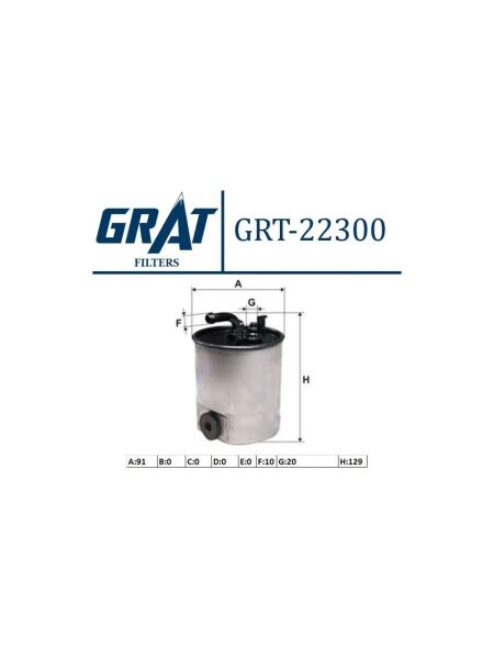 Yakıt Filtresi GRAT 22300 Sprinter 2006-2014 Vito W639 2003-2011 OEM 6420920101