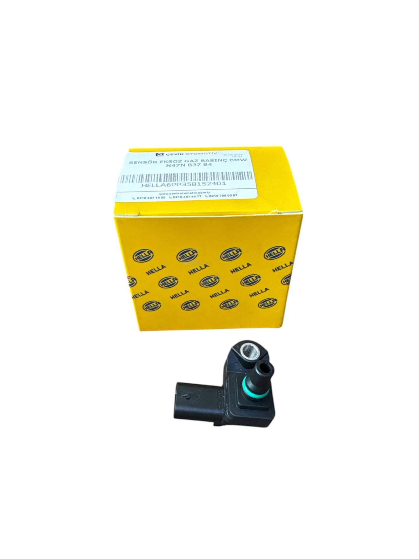 Egzoz Basınç Sensörü Hella 6PP358152401 BMW E81 E82 E87 E88 E90 E91 E92 F20 F30 OEM 13627804742