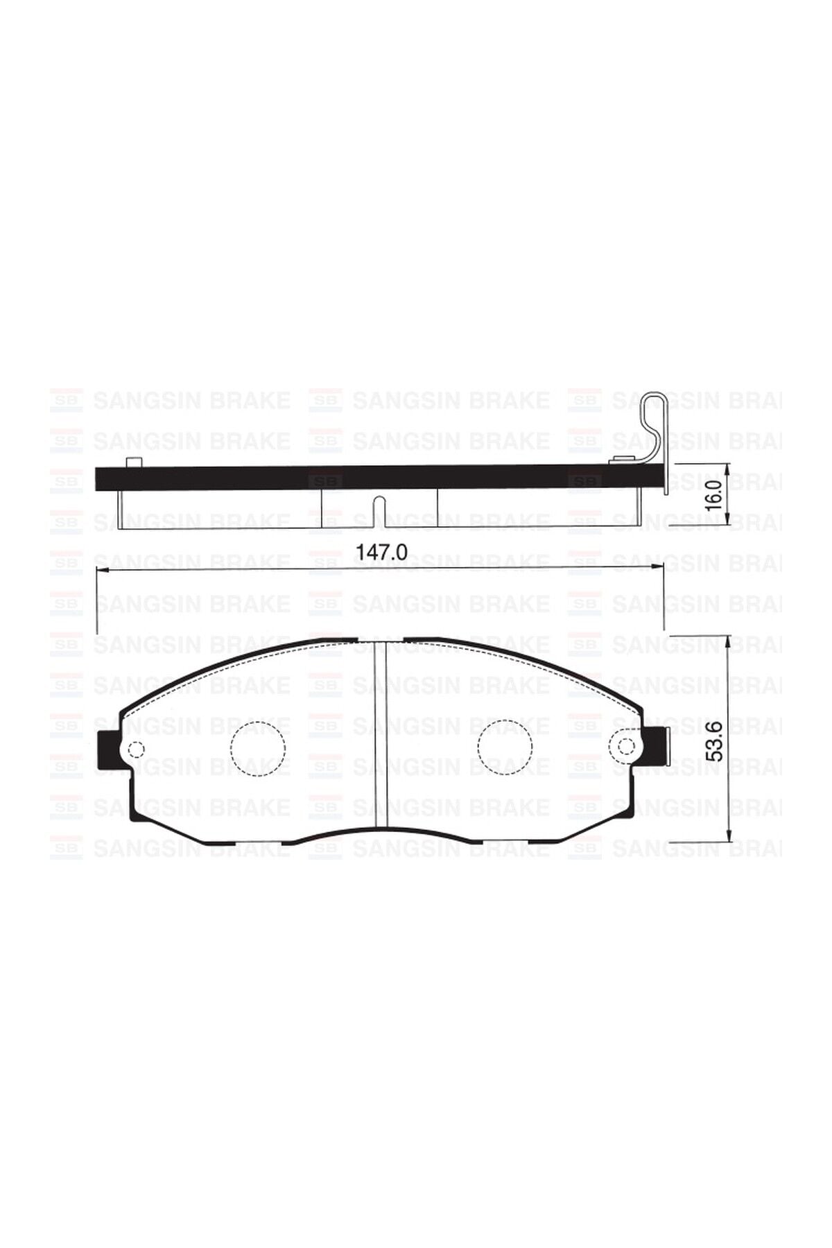 Ön Balata Sangsin SP1099 Hyundai Starex 1997+