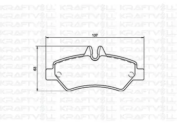 Arka Fren Balatası Tek Teker Kraftvoll KVOLL07010040 Mercedes-Benz Sprinter 2006-2018 / Volkswagen Crafter 2006-2018 OEM 0044206920