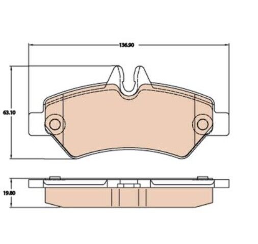 Fren Balatası Dj Parts BP2174 Sprinter 2006-2018 Crafter 2006-2018 OEM 0044206920