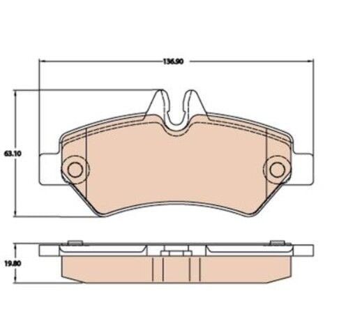 Arka Fren Balatası Tek Teker Dj Parts BP2174 Sprinter / Crafter 2006-2018 OEM 0044206920
