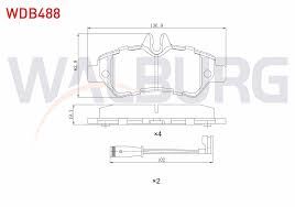 Fren Balatası Walburg WDB488 Sprinter 2006-2018 Crafter 2006-2018 OEM 0044206920