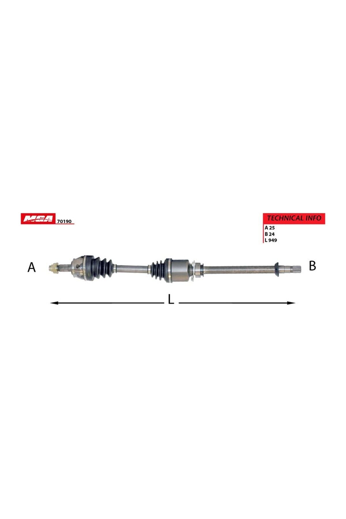 Sağ Aks Milli MGA 70190 Fiat Linea