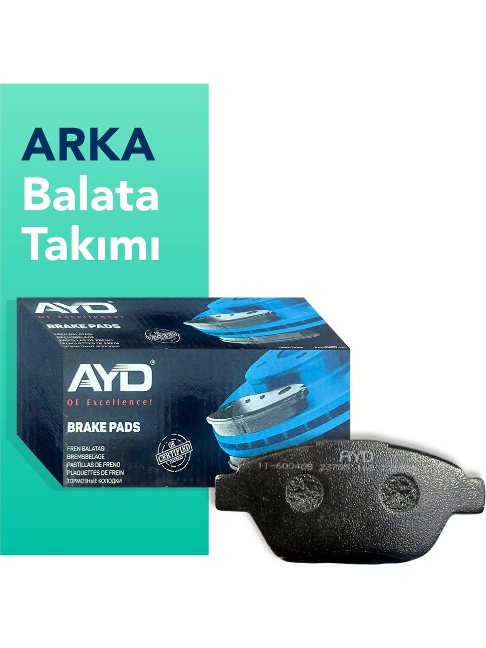 Fren Balatası Ayd 60086AC Sprinter 2006-2014 Crafter 2006-2018 Vito W639 2011-2014 OEM 9064210400
