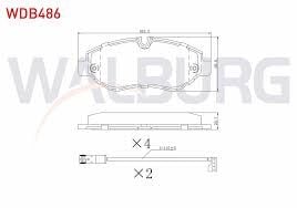 Fren Balatası Walburg WDB486 Sprinter 2006-2014 Crafter 2006-2018 Vito W639 2011-2014 OEM 9064210400