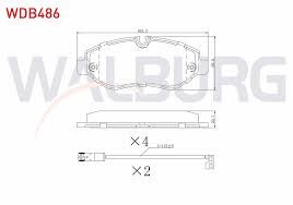 Fren Balatası Walburg WDB486 Sprinter 2006-2014 Crafter 2006-2018 Vito W639 2011-2014 OEM 9064210400