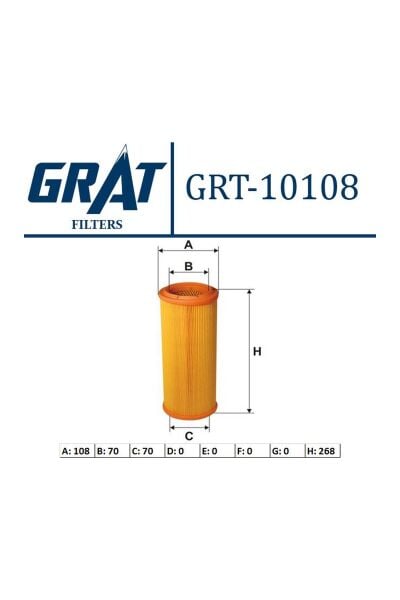 Hava Filtresi GRAT 10108 Fiat Doblo