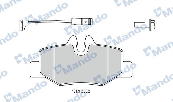 Arka Fren Balatası Mando MBF015209 Vito W639 2003-2014 OEM 0004216210