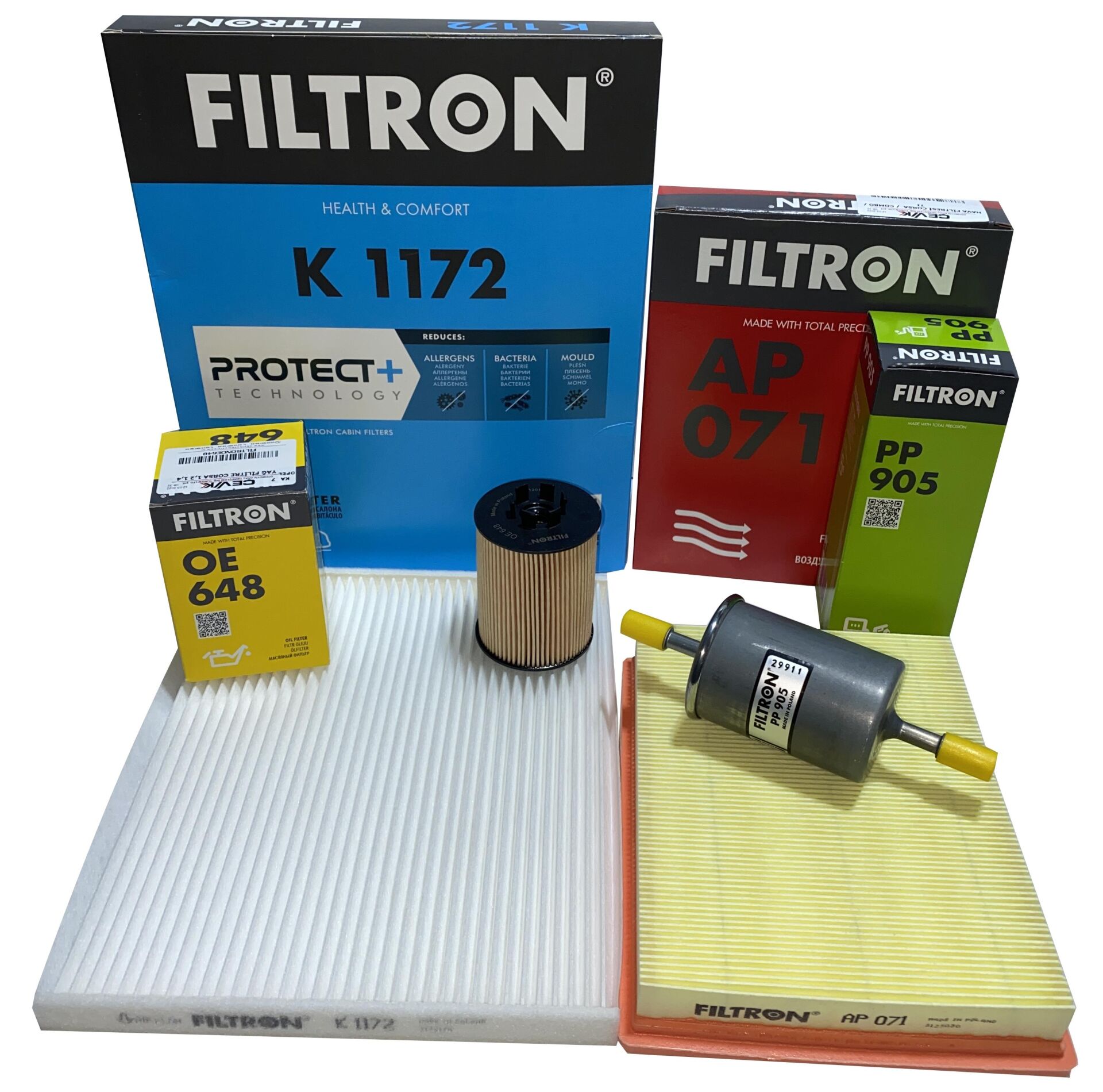 CORSA B 1.2 BENZİN FİLTRELİ (POLEN FİLTRE KISA TİP) BAKIM SET