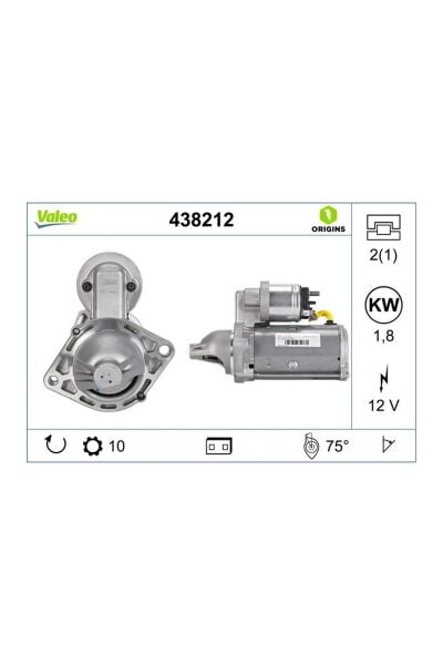 Marş Motoru Valeo 438212 Opel Corsa / Fiat Albea / Doblo