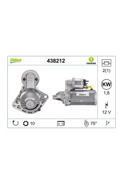 Marş Motoru Valeo 438212 Opel Corsa / Fiat Albea / Doblo