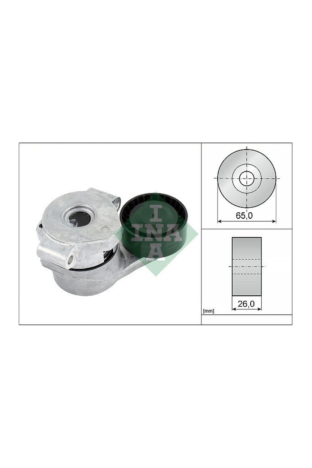 V Kayış Gergi Rulmanı Kütüklü INA 534030810 Ford Transit V347 / Peugeot Boxer OEM 6C1Q 6A228 AB