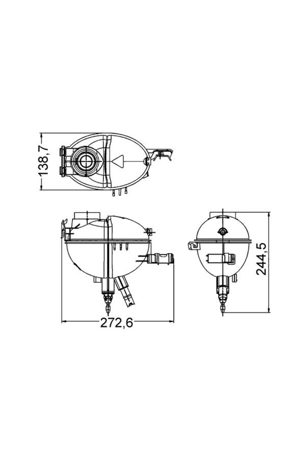 Radyatör Yedek Su Deposu MAHLE CRT209000S Mercedes-Benz W204 OEM 2045000049