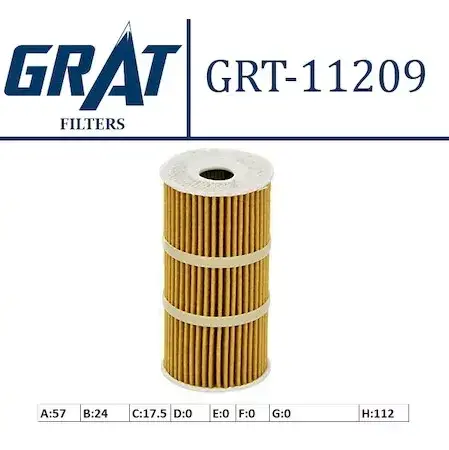 Yağ Filtresi GRAT 11209/BX Mercedes-Benz Vito W447 2014+