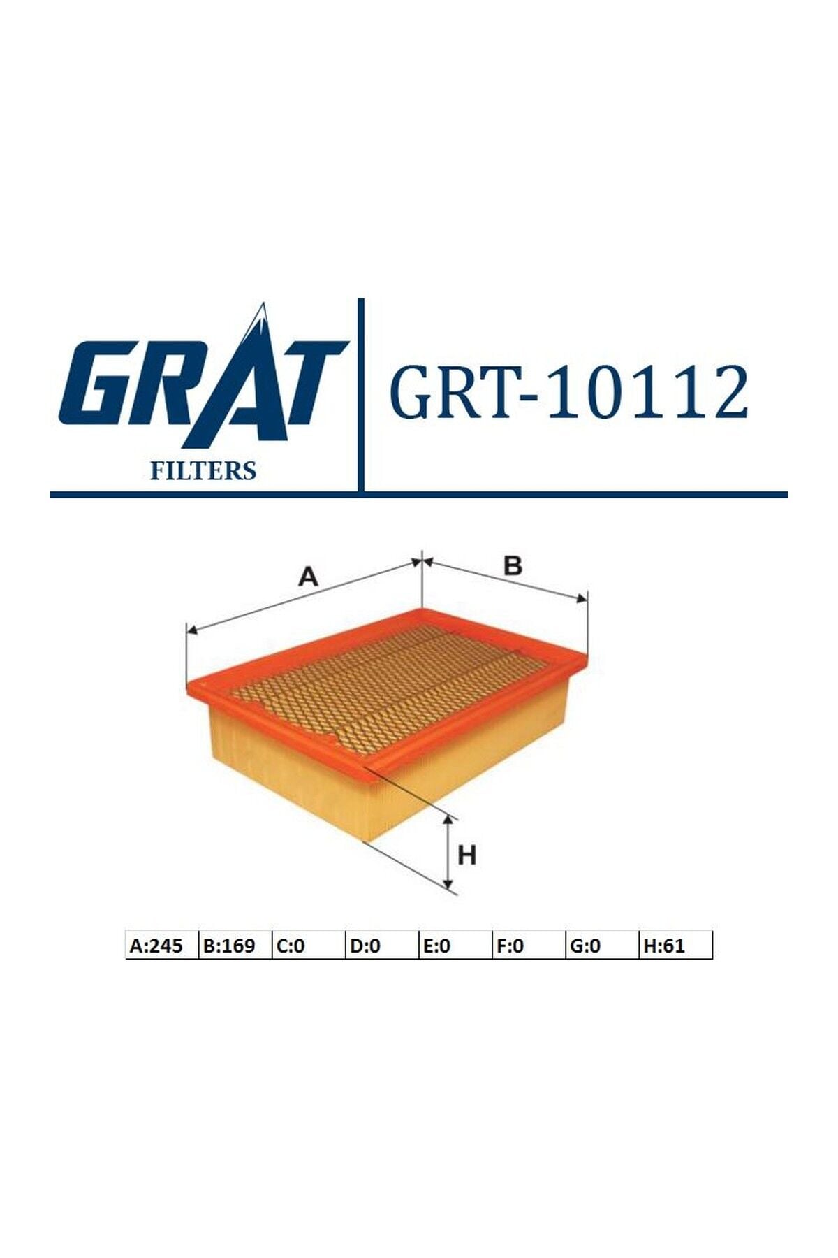 Hava Filtresi GRAT 10112 Fiat Bravo