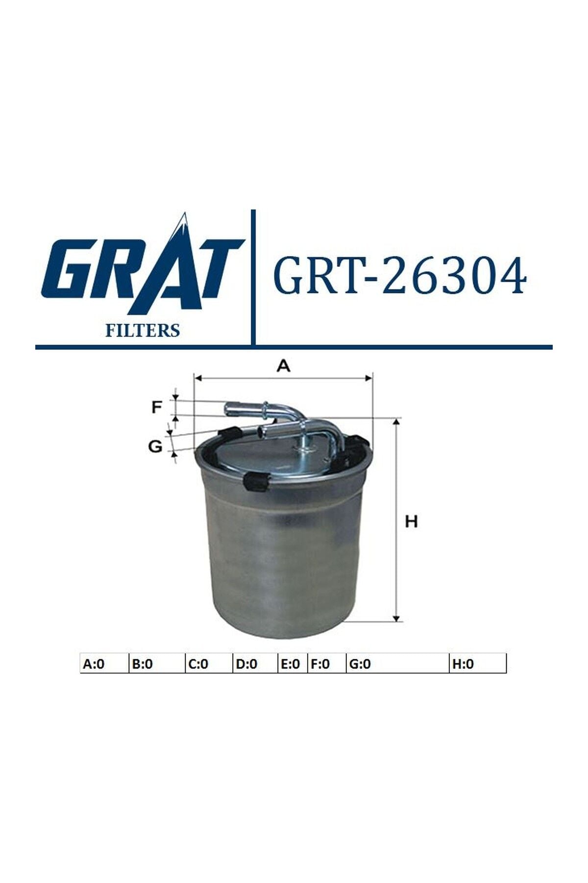 Yakıt Filtresi GRAT 26304 Audi A1
