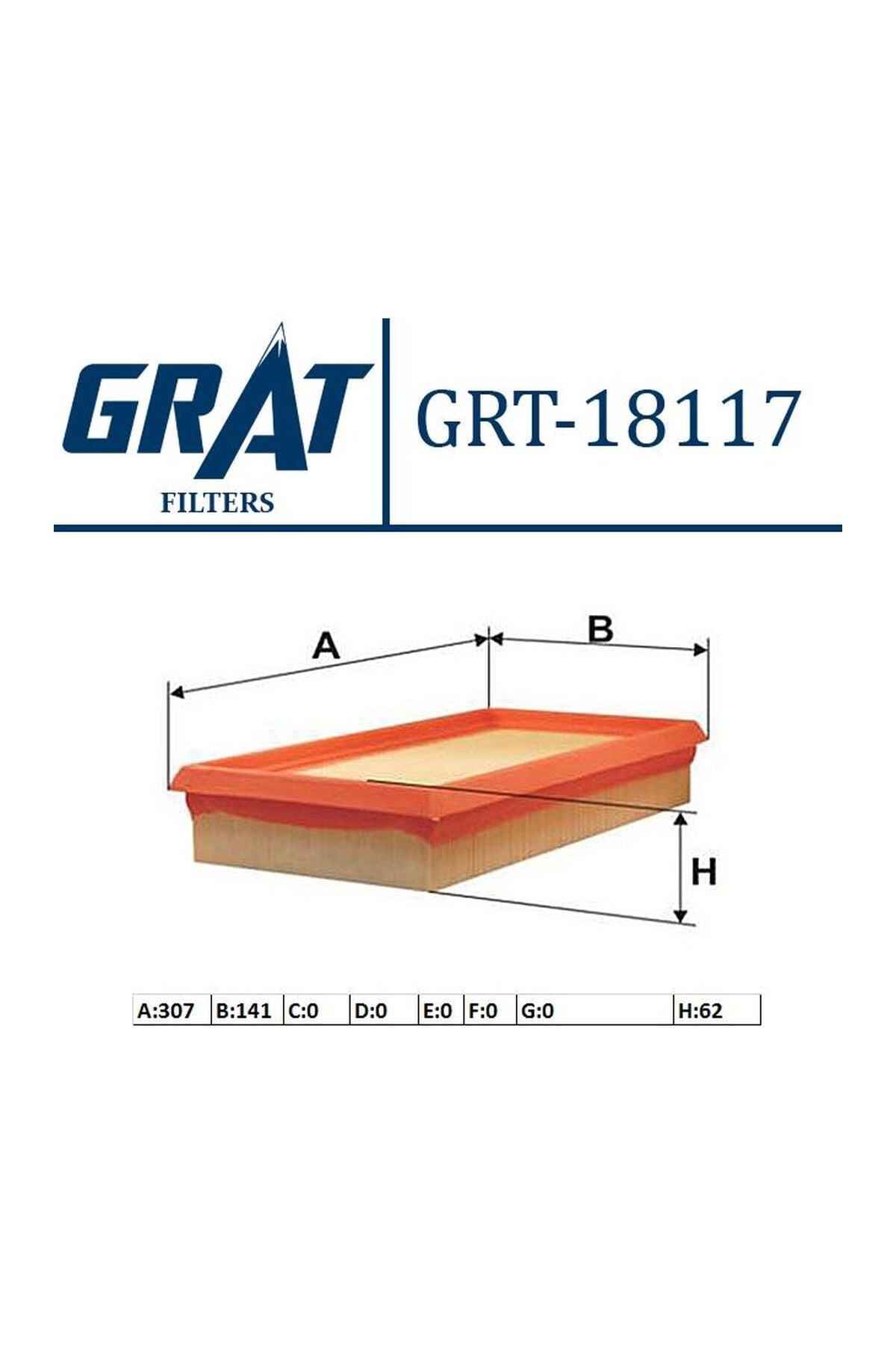 Hava Filtresi GRAT 18117 Toyota Yaris