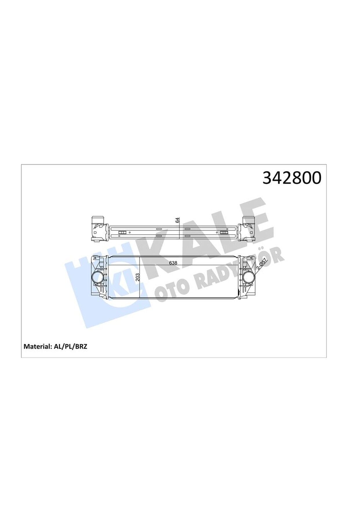 Turbo Radyatörü Kale 342800 Mercedes-Benz Sprinter / Volkswagen Crafter 2006-2014 OEM 9065010101