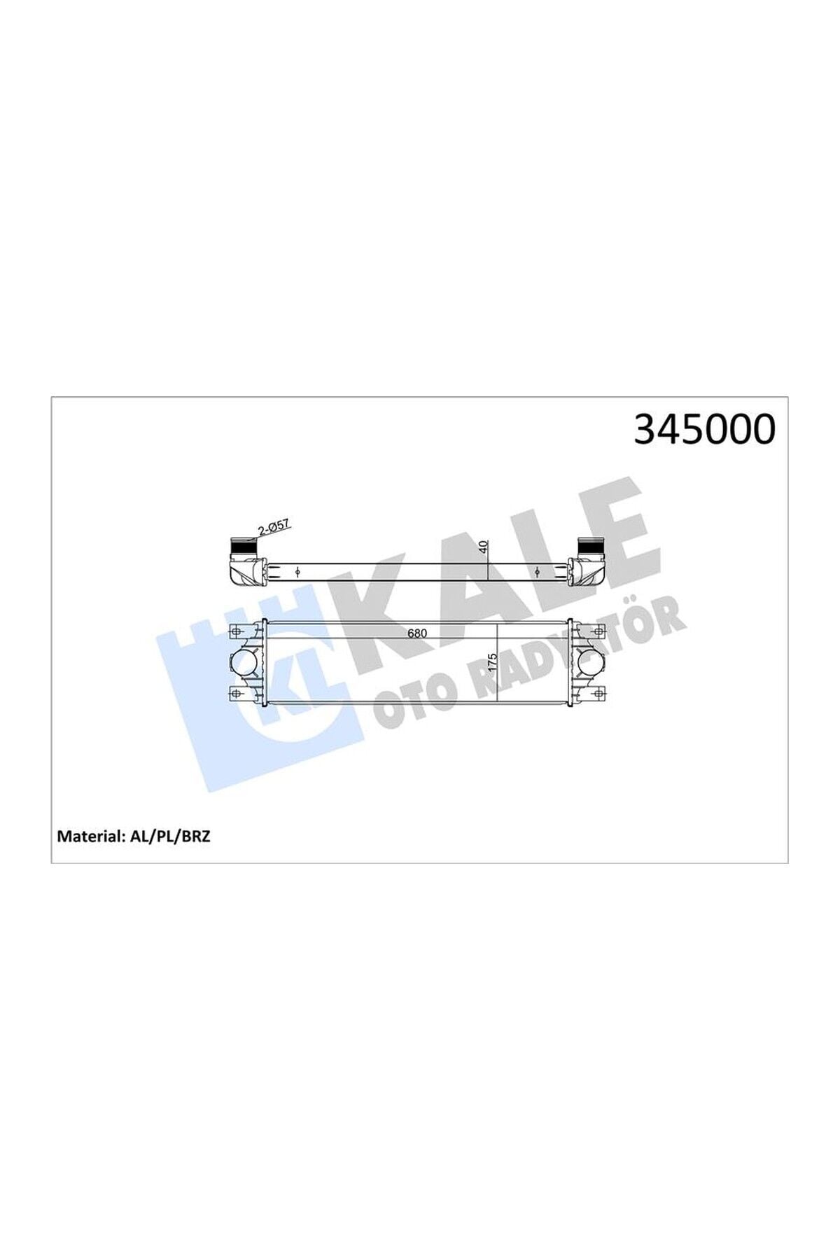 Turbo Radyatörü Kale 345000 Renault Master II OEM 7701043695