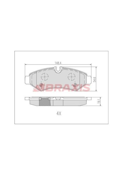 Fren Balatası Braxis AB0631 Sprinter 2018+ 651 Motor/654 Motor OEM 9104203700