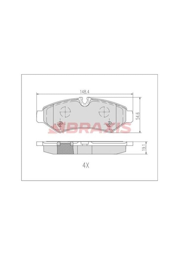 Fren Balatası Braxis AB0631 Sprinter 2018+ 651 Motor/654 Motor OEM 9104203700