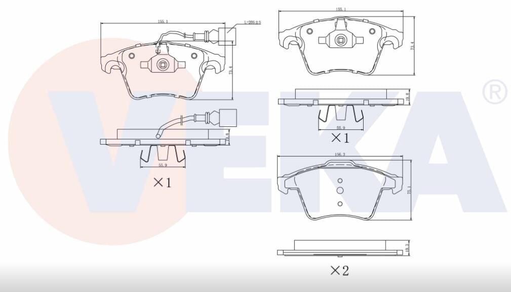 ÖN FREN BALATASI / TRANSPORTER T5 (2003-2011) / 7H0698151C