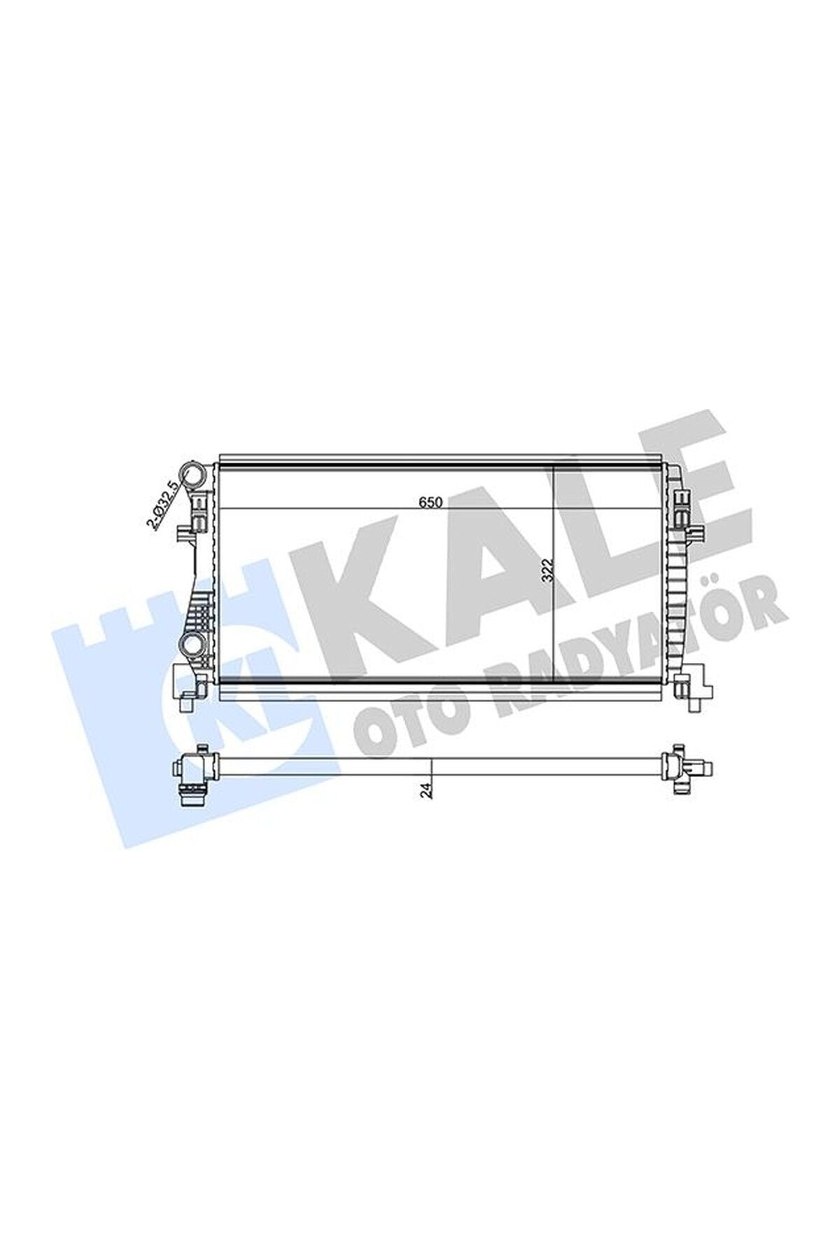 Su Radyatörü Kale 355555 Volkswagen Golf VII / Audi A3 / Seat Leon 2013+