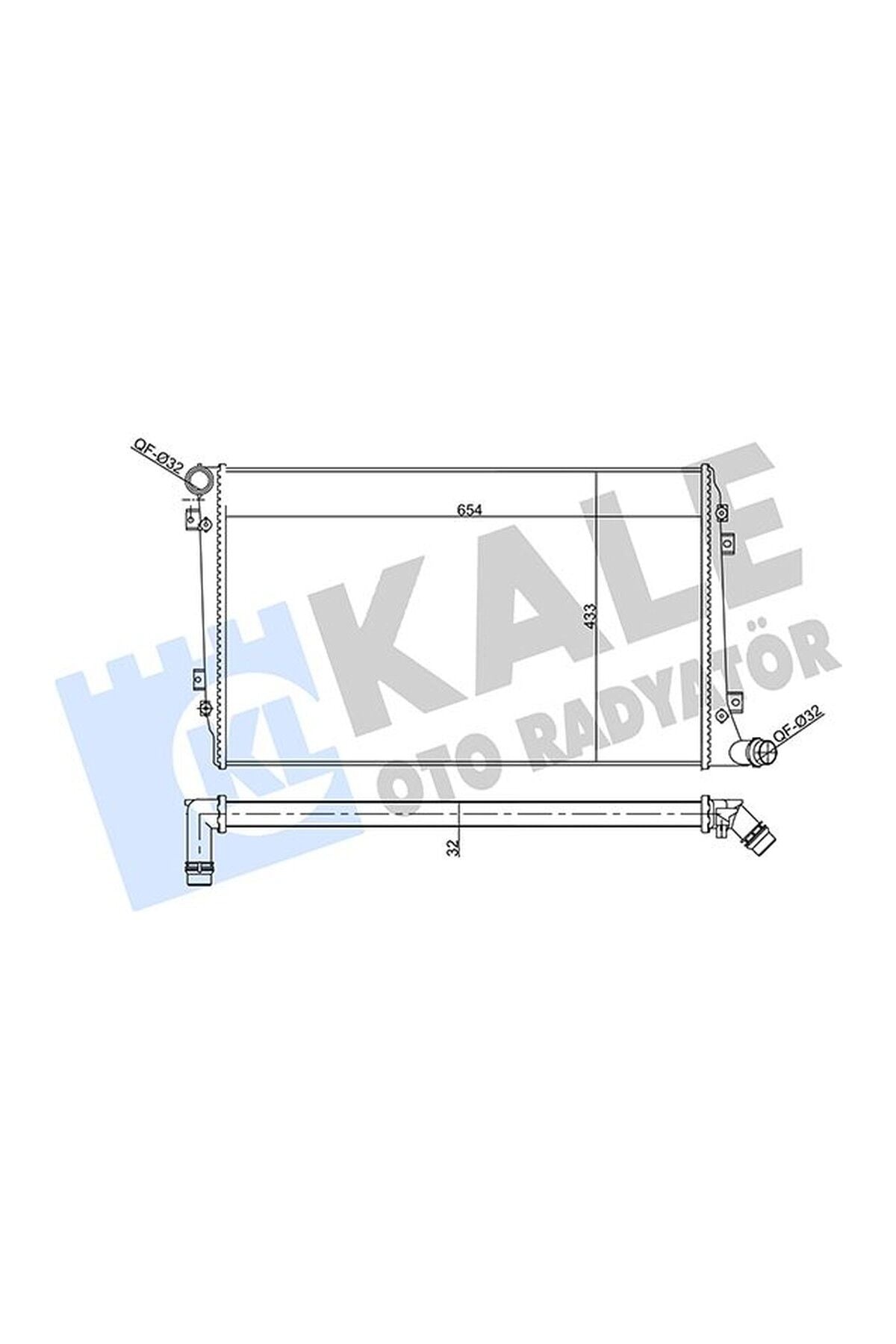 Su Radyatörü Kale 356930 Audi A3 / Seat Altea OEM 1K0121251DP