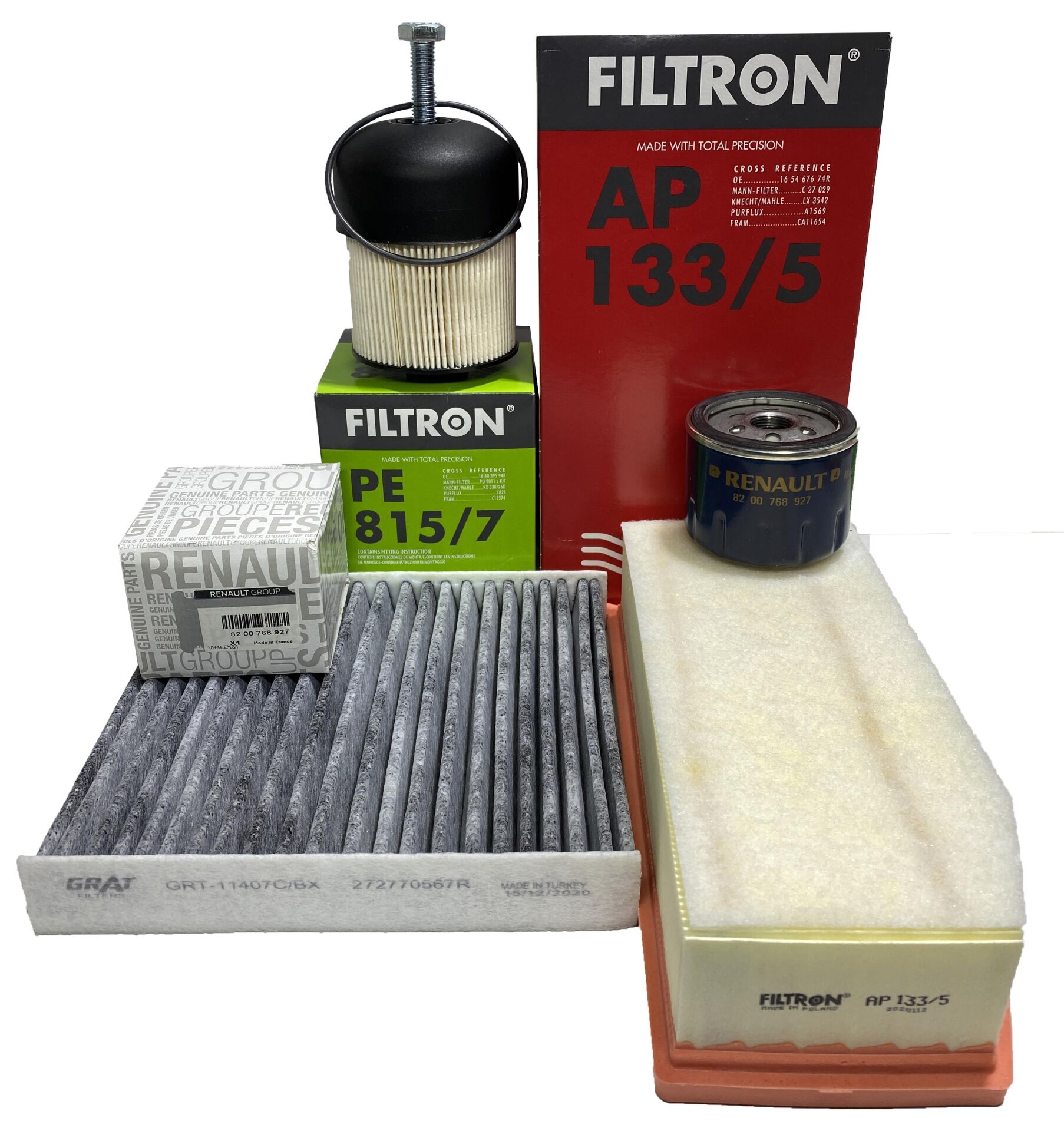 RENAULT CLİO 2013-2020 1.5 DCİ MOTOR İÇİN PERİYODİK BAKIM SETİ