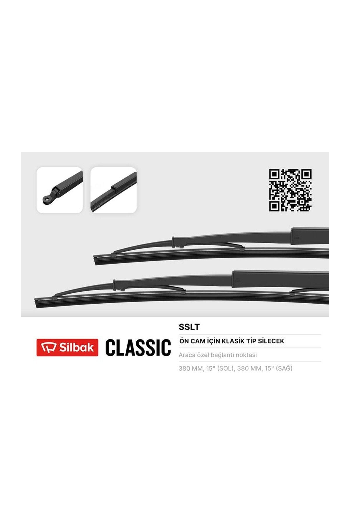 Ön Silecek Süpürgesi Kollu 385 mm SLX Silbak SSLT