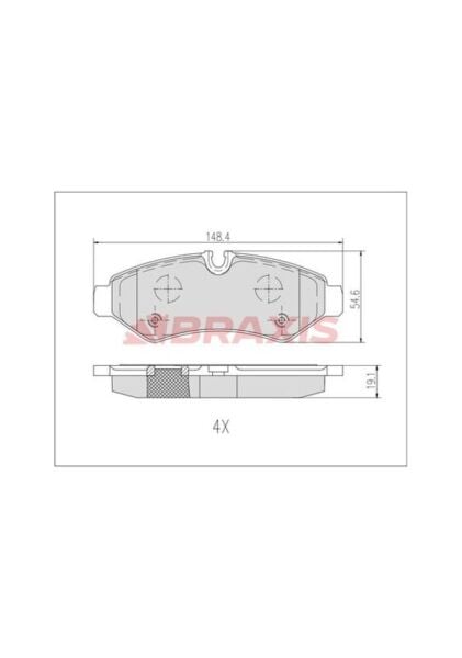 Fren Balatası Braxis AB0631 Sprinter 2018+ 651 Motor/654 Motor OEM 9104203700