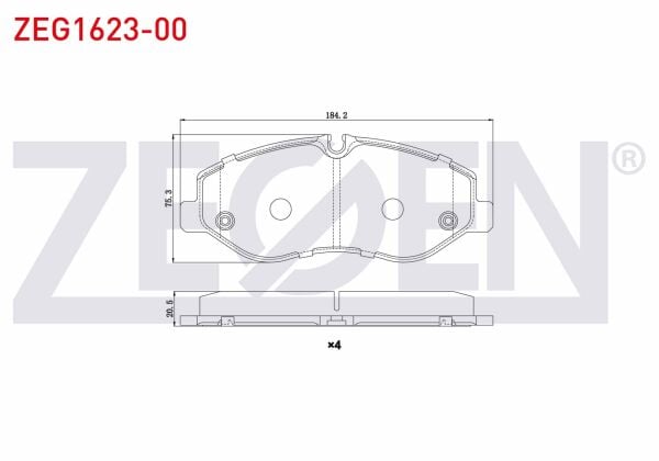 Ön Fren Balatası Zegen ZEG162300 Vito W447 2014+ OM651 OM654 OEM 4474200020