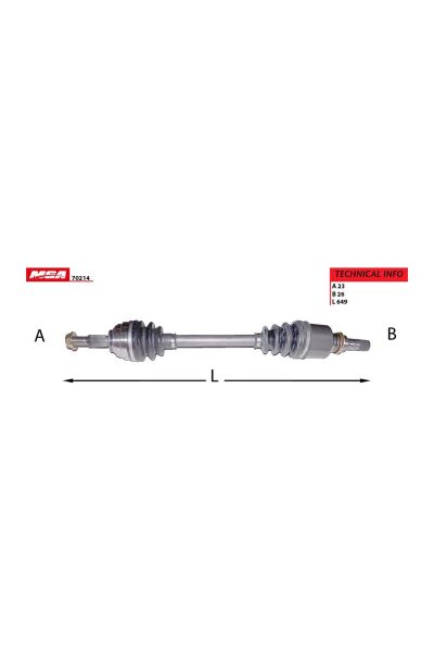 Sol Aks Komple MGA 70214 Renault Clio 2005-2014 / Dacia Logan 2004-2012 / Sandero 2008-2012