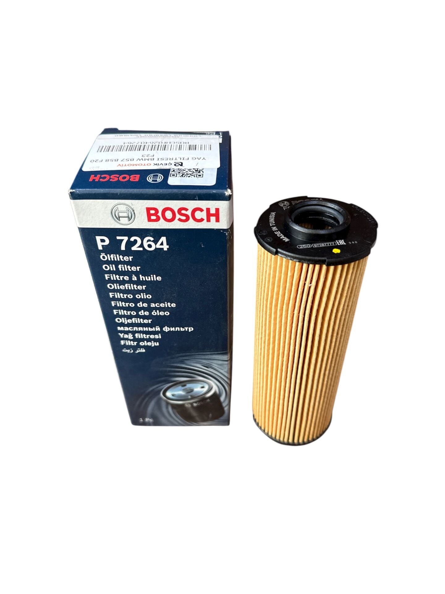 Yağ Filtresi Bosch F026407264 BMW F20 F23 F30 G20 F34 F31 G21 F33 G30 G31 G32 G11 G14 G01 G02 G05 G07 G29 B57 B58 OEM 11425B4C845