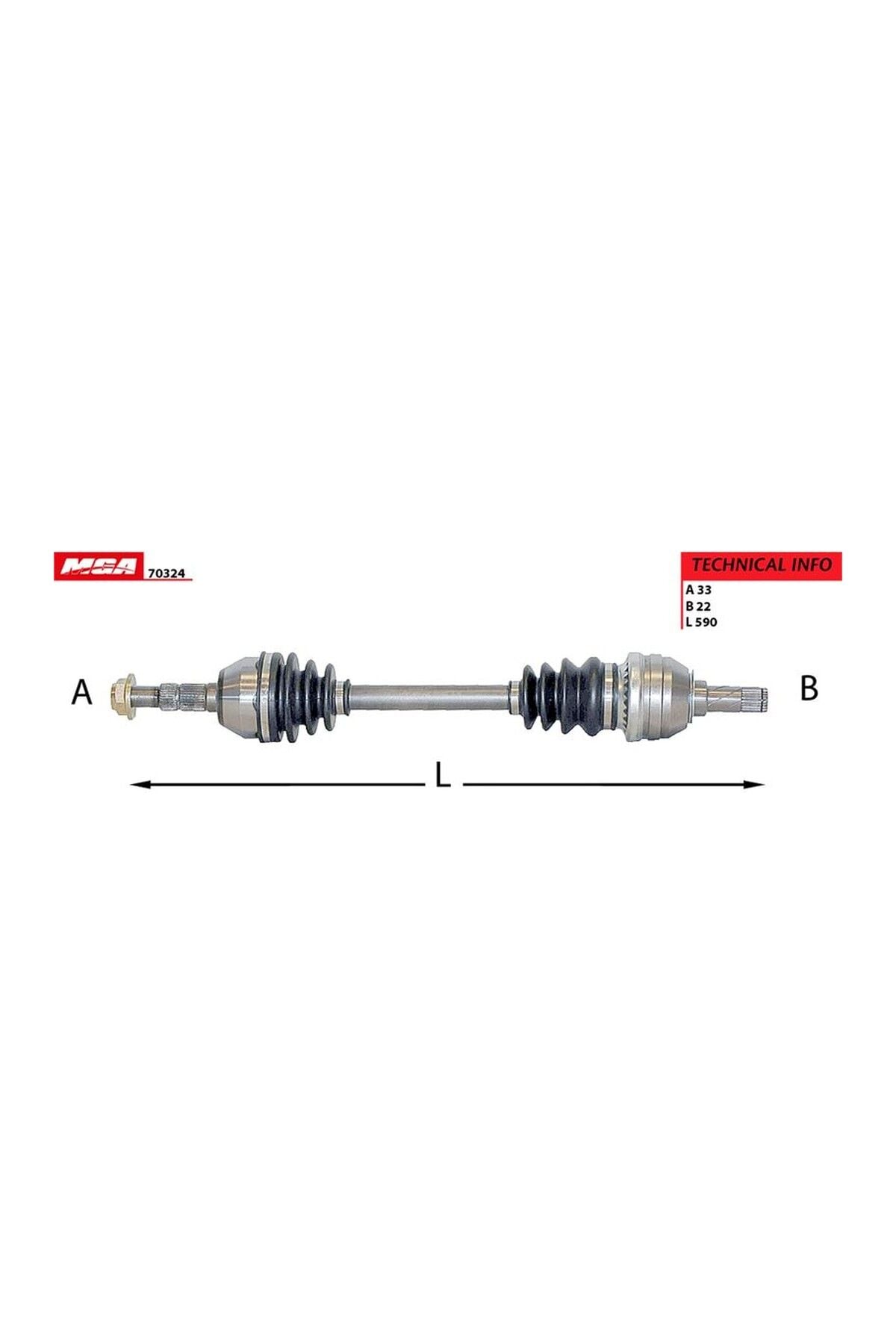Sol Aks Komple MGA 70324 Opel Astra H 2004+