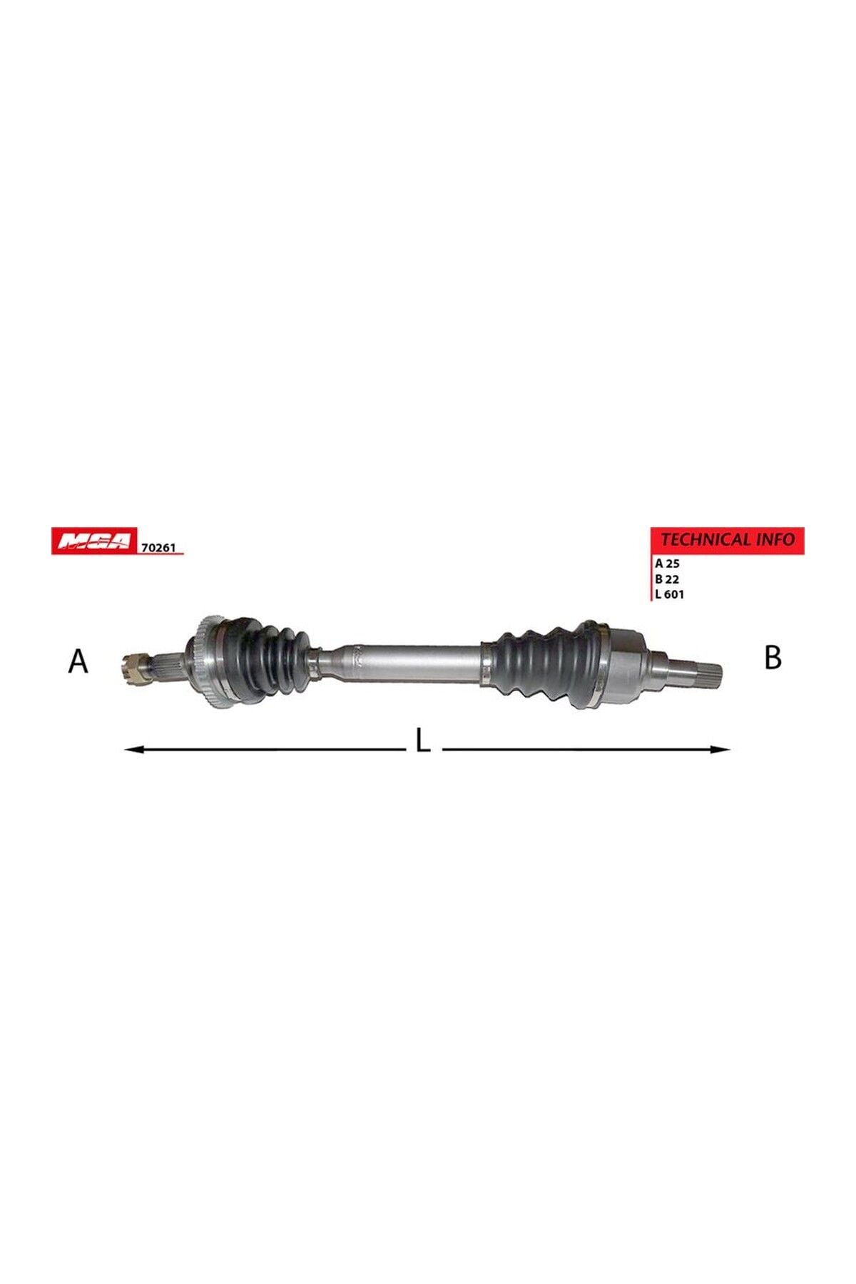 Sol Aks ABS'li MGA 70261 Peugeot 206