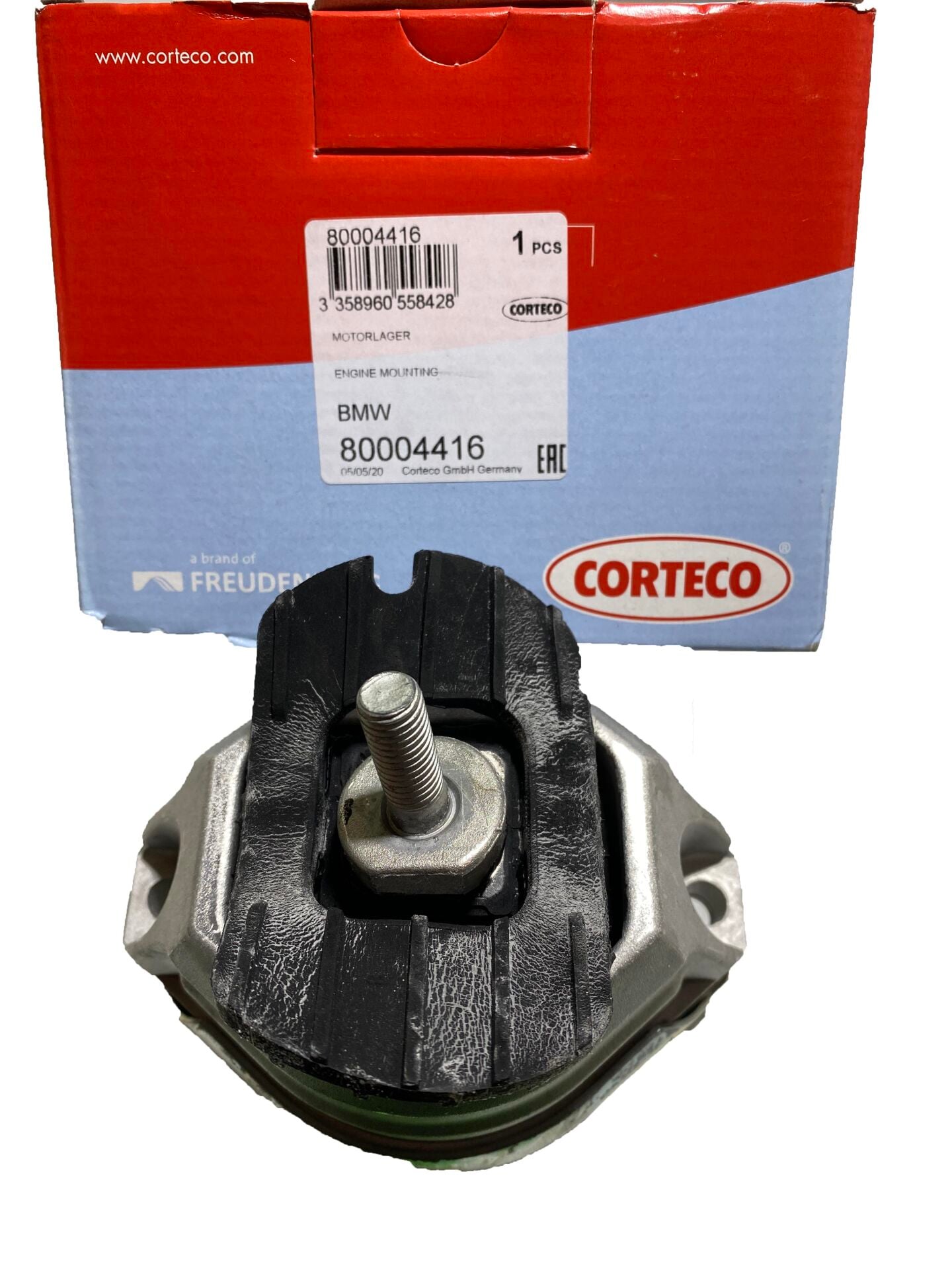 Sağ Motor Takozu Corteco 80004416 BMW E60 E61 E63 E64 M57N OEM 22116774620